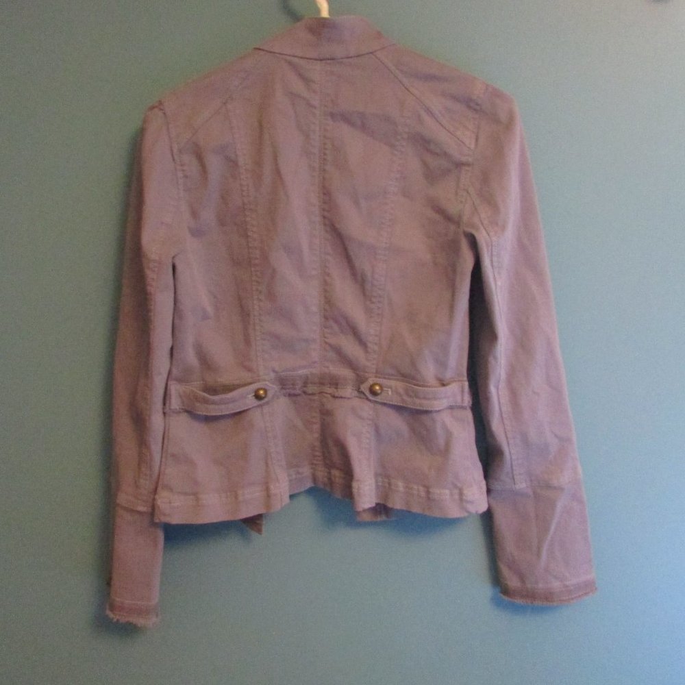 WHBM blue-gray Button-Front Jacket - Picture 7 of 10